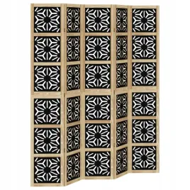 parawan-pokojowy-5-panelowy-brazowo-czarny-lit