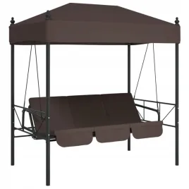 hustawka-ogrodowa-z-baldachimem-kawowy-braz-