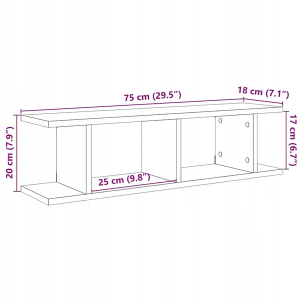 polki-scienne-2-szt-dab-czarny-75x18x20-cm-dr-stan-nowy-material-inny