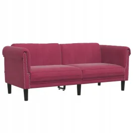 sofa-dwuosobowa-winna-czerwien-aksamit