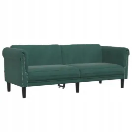 sofa-3-osobowa-ciemnozielona-tapicerowana-aksamitem