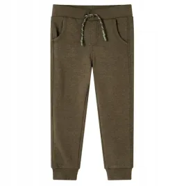 dzieciece-spodnie-dresowe-melanz-khaki-116