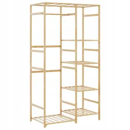 wieszak-na-ubrania-z-polkami-100x50x1845-cm-bambusowy