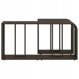 polki-2-szt-brazowe-polirattan-glebokosc-mebla-1-cm