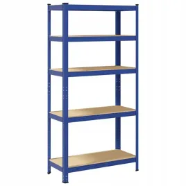 regal-z-5-polkami-niebieski-stal-i-material-drewnopochodny
