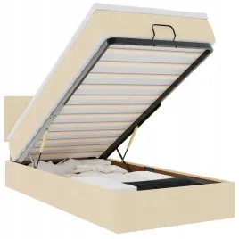 lozko-otomana-z-materacem-kremowe-100x200-cm