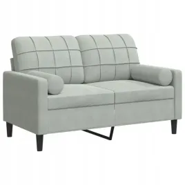 2-osobowa-sofa-z-poduszkami-jasnoszara-120-cm-aksamit