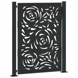 brama-ogrodowa-czarna-105x130-cm-stalowy-wzor-pl