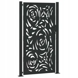 brama-ogrodowa-czarna-105x180-cm-stalowy-wzor-pl