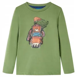 koszulka-dziecieca-z-dlugimi-rekawami-khaki-116