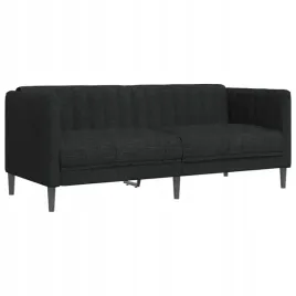 sofa-2-osobowa-czarna-tapicerowana-tkanina