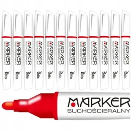 marker-suchoscieralny-do-bialych-tablic-3mm-czerwony-stozkowy-tetis-12-szt