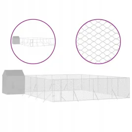 kojec-dla-psa-z-dachem-srebrny-10x10x25m-stal-galwanizowana