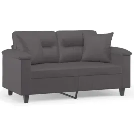 2-osobowa-sofa-z-poduszkami-szara-120-cm-sztuczna-skora