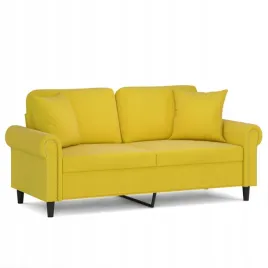 2-osobowa-sofa-z-poduszkami-zolta-140-cm-aksamit