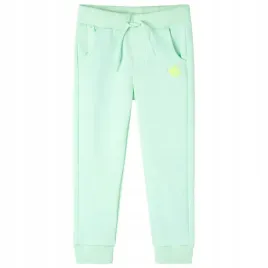dzieciece-spodnie-dresowe-jasnozielone-116