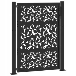 brama-ogrodowa-czarna-105x130-cm-stalowy-wzor-li