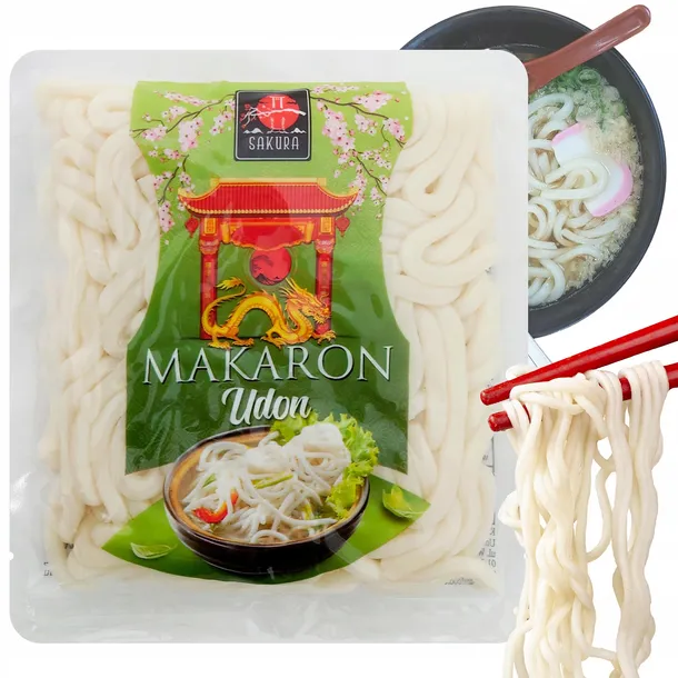udon.　1207 Makaron UDON Sakura 200g świeży VEGE azjatycki – 217343629 - ERLI.pl