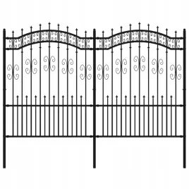 ogrodzenie-z-grotami-czarne-190-cm-malowana-pro
