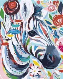 malowanie-po-numerach-zebra-kolorowa-40x50cm