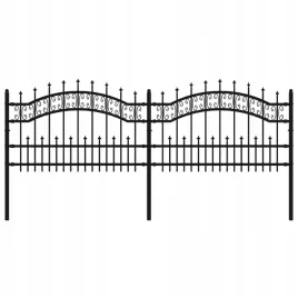 ogrodzenie-z-grotami-czarne-115-cm-malowana-proszkowo-stal