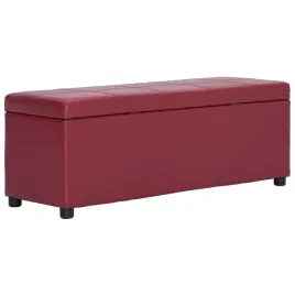lawka-ze-schowkiem-116-cm-czerwone-wino-sztuczna-skora