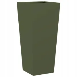 donica-ogrodowa-oliwkowozielona-35x35x75-cm-stalowa
