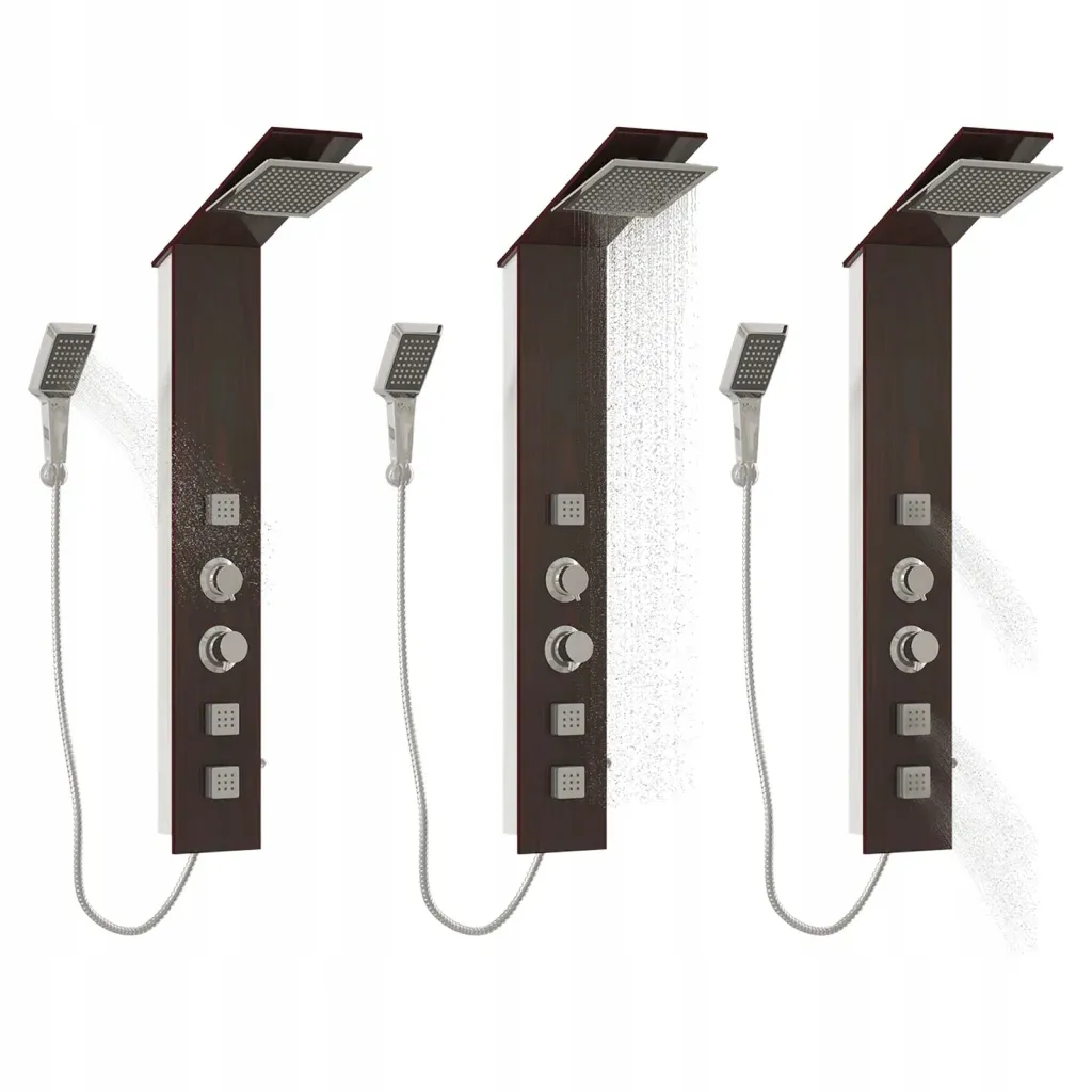 panel-prysznicowy-szklany-brazowy-stan-nowy