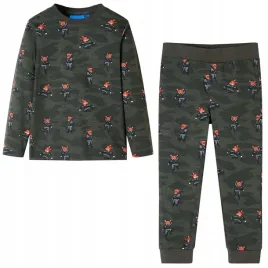pizama-dziecieca-z-dlugimi-rekawami-khaki-140