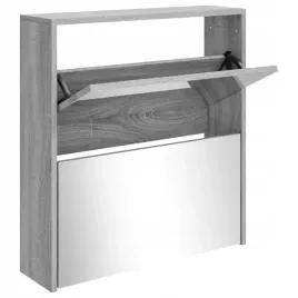 szafka-na-buty-lustro-i-2-szuflady-szary-dab-63x17x67-cm