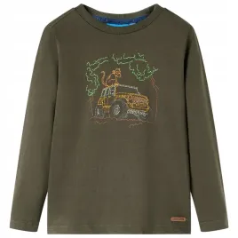 koszulka-dziecieca-z-dlugimi-rekawami-khaki-128