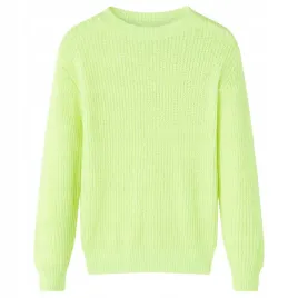 sweter-dzieciecy-z-dzianiny-zolty-neonowy-140