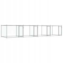 klatka-dla-psa-z-drzwiami-szara-8x2x15-m-stal