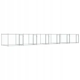 klatka-dla-psa-z-drzwiami-szara-12x2x15-m-stal
