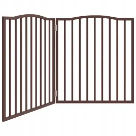 skladana-bramka-dla-psa-2-panele-brazowy-dab-160-cm-drewno