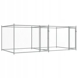 klatka-dla-psa-z-drzwiami-szara-4x2x15-m-stal