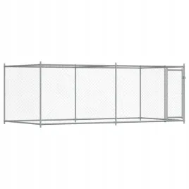 klatka-dla-psa-z-drzwiami-szara-4x2x15-m-stal