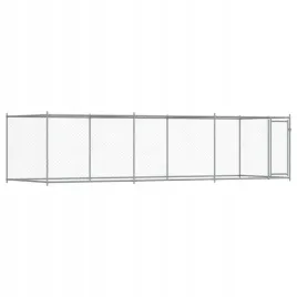klatka-dla-psa-z-drzwiami-szara-6x2x15-m-stal