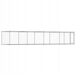 klatka-dla-psa-z-drzwiami-szara-8x2x15-m-stal