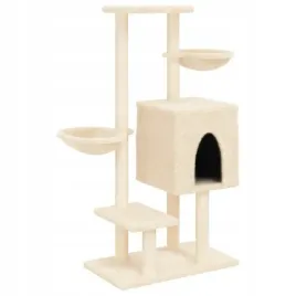 drapak-dla-kota-z-sizalowymi-slupkami-kremowy-117-cm