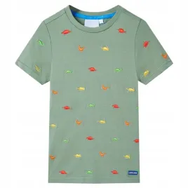 koszulka-dziecieca-z-krotkimi-rekawami-khaki