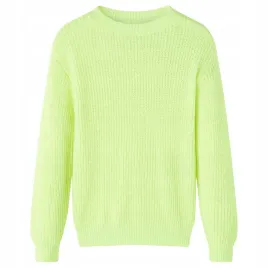 sweter-dzieciecy-z-dzianiny-zolty-neonowy-140