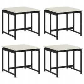 stolki-ogrodowe-z-poduszkami-4-szt-czarne-polirattan