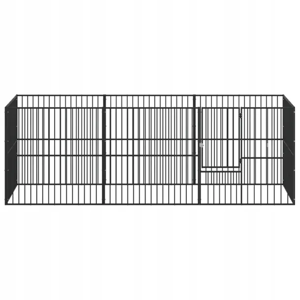kojec-dla-psa-8-paneli-czarny-stal-galwanizowan-dlugosc-1-cm