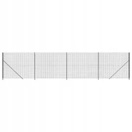 ogrodzenie-z-siatki-ze-stopami-slupkow-antracy