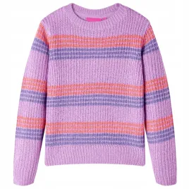 sweter-dzieciecy-z-dzianiny-w-paski-liliowo-ro