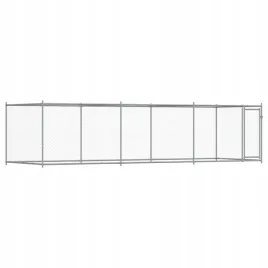 klatka-dla-psa-z-drzwiami-szara-6x2x15-m-stal
