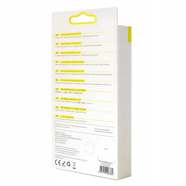 kabel-usb-do-micro-usb-baseus-cafule-2a-3m-stan-nowy-dlugosc-przewodu-3-m