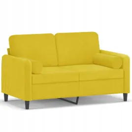 2-osobowa-sofa-z-poduszkami-zolta-120-cm-aksamit