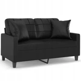 2-osobowa-sofa-z-poduszkami-czarna-120-cm-sztuczna-skora